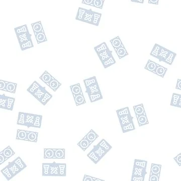 Sport chess glyph seamless pattern Illustrazione stock