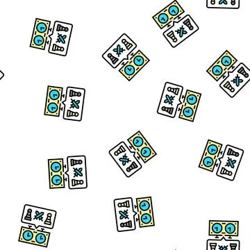 Sport chess vector seamless pattern Stock Illustration