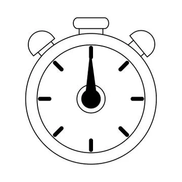 Sport chronometer timer in black and white Illustrazione stock