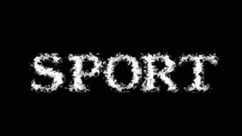 Sport cloud text effect black isolated background Stock Footage 138721965