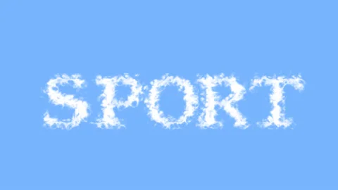 Sport cloud text effect sky isolated background Stock Footage 138721967