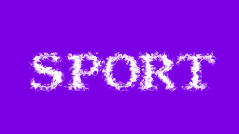 Sport cloud text effect violet isolated background Stock Footage 138721970