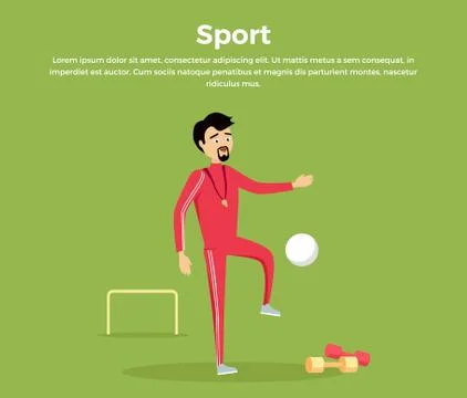 Sport Concept Vector Illustration in Flat Design Stock Illustration