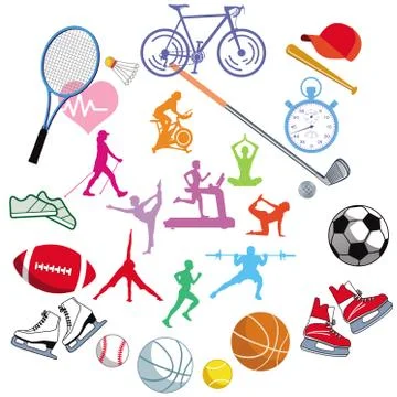 Sport Design Icon Set Vector Illustration Illustrazione stock