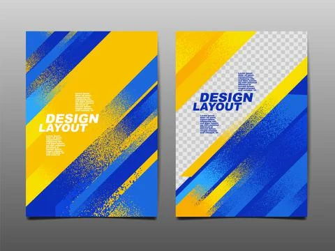 Sport Design Layout ,template Design, Sport Background, color flag Ukraine Stock Illustration