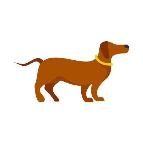 Sport dog training icon flat isolated vector Stock Illustration