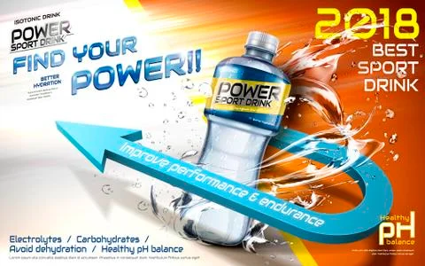 Sport drink ads 스톡 일러스트