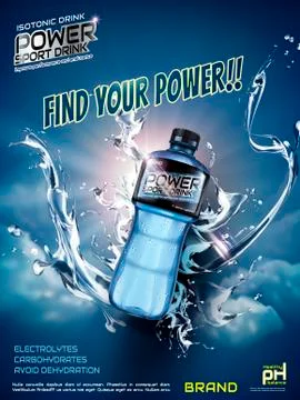 Sport drink ads Stock-Illustration