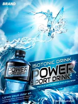 Sport drink ads Stockillustratie