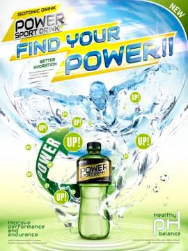 Sport drink ads Stock-Illustration