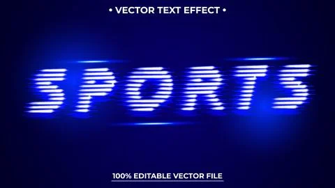 Sport editable text effect suitable for digital modern theme Stock Illustration