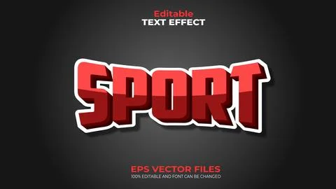 Sport Effect EPS Editable Text Effect and font can be changed 스톡 일러스트