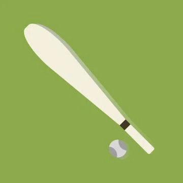Sport equipment Baseball flat design vector Stock Illustration