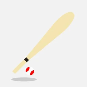 Sport equipment baseball vector flat design Stock Illustration