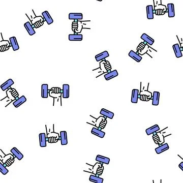 Sport exercise vector seamless pattern 스톡 일러스트