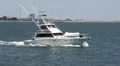 Sport Fishing Boat Underway In Harbor HD Footage