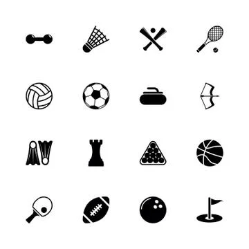Sport - Flat Vector Icons Stock Illustration