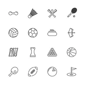 Sport - Flat Vector Icons Stock Illustration