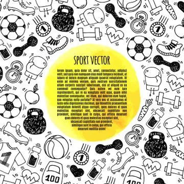 Sport frame circle vector. Stock Illustration