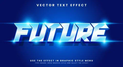 Sport Future editable text effect Stock Illustration