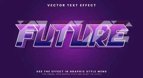 Sport Future editable text effect Stock Illustration