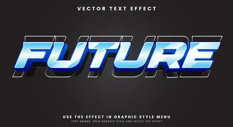 Sport Future editable text effect Stock Illustration