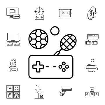 Sport, game, game controller flat vector icon in esport pack Stock Illustration