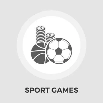 Sport games vector flat icon 스톡 일러스트