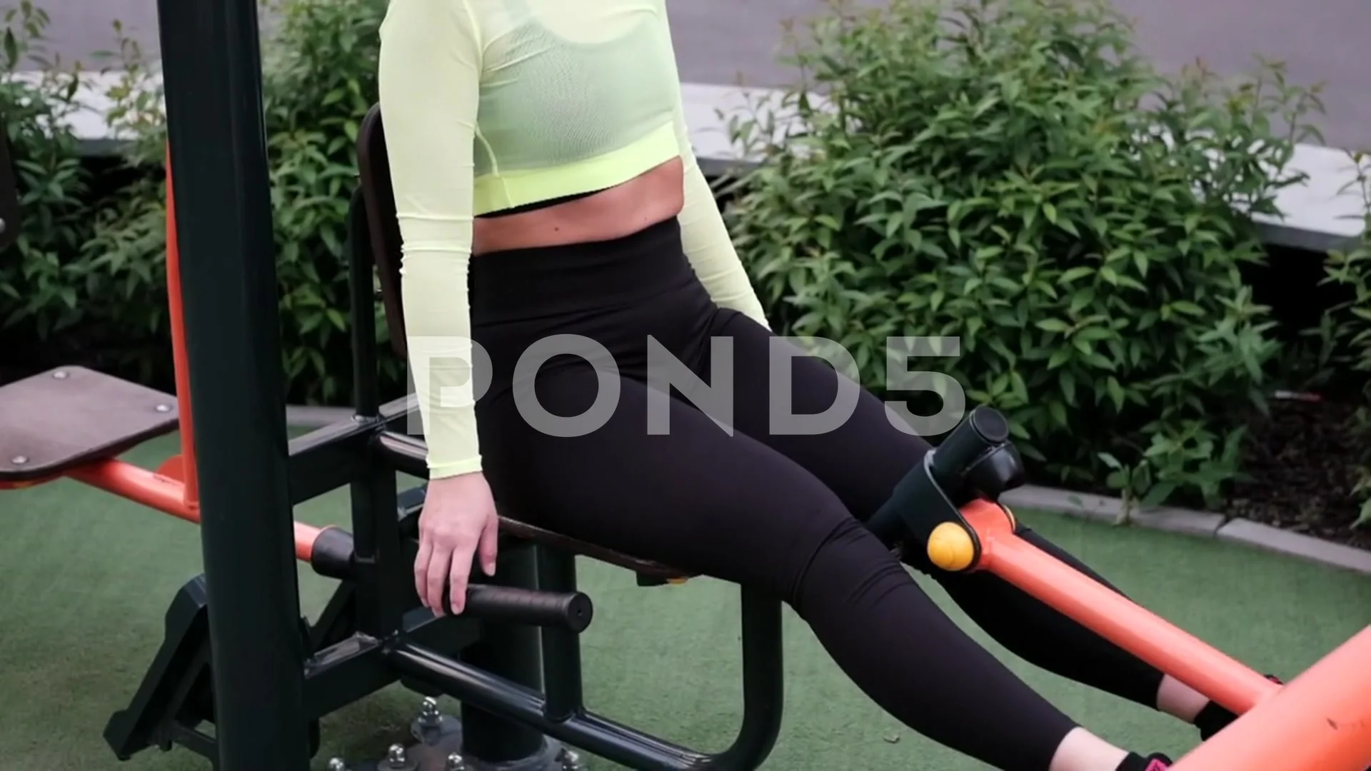 Fitness sport girl in fashion sportswear doing yoga fitness