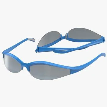 Sport Glasses 3 3D Models Set 3D Model