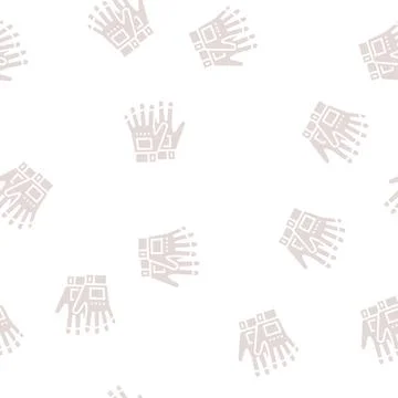 Sport gloves glyph seamless pattern Stock Illustration