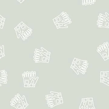 Sport gloves line seamless pattern Stock Illustration