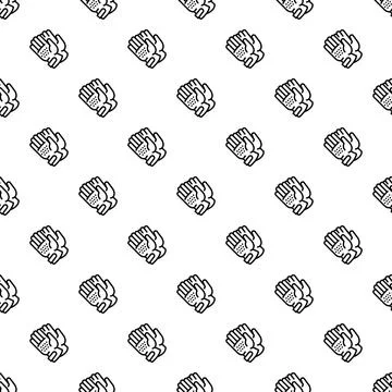 Sport gloves seamless pattern for athletic wear design Stock Illustration