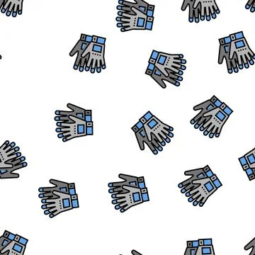 Sport gloves vector seamless pattern 스톡 일러스트