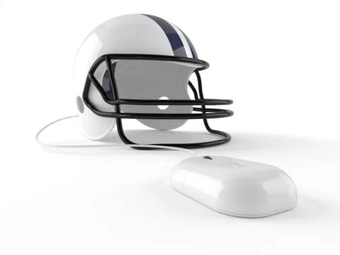 Sport helmet with computer mouse Stock Illustration