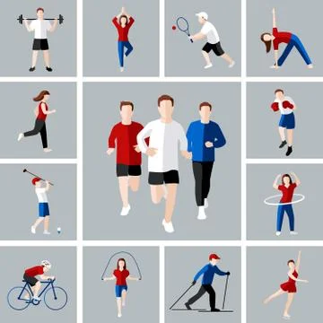 Sport icon set Stock Illustration