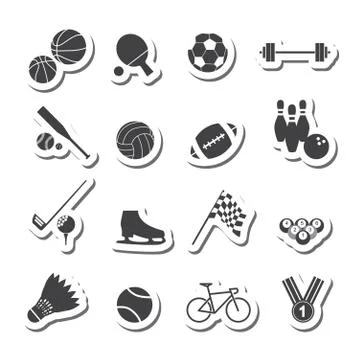 Sport icon set Stock Illustration