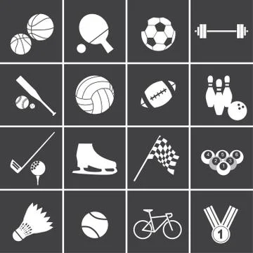 Sport icon set Illustrazione stock