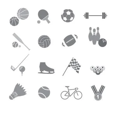 Sport icon set Illustrazione stock