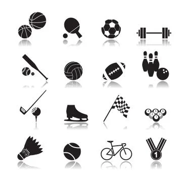 Sport icon set Stock Illustration