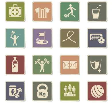 Sport icon set Stock Illustration