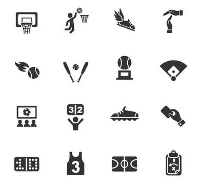 Sport icon set Stock Illustration