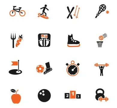 Sport icon set Stock Illustration