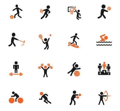 Sport icon set Stock Illustration