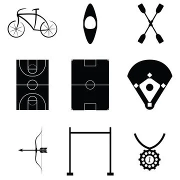 Sport icon set Stock Illustration
