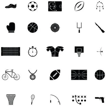 Sport icon set Stock Illustration