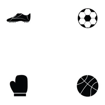 Sport icon set Stock Illustration