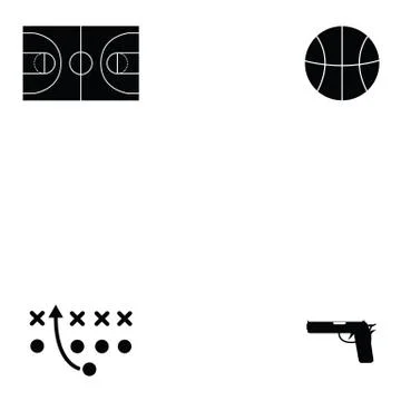Sport icon set Stock Illustration