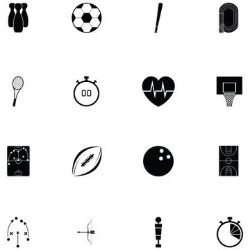 Sport icon set Stock Illustration