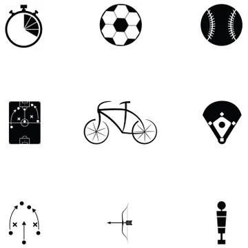 Sport icon set Stock Illustration